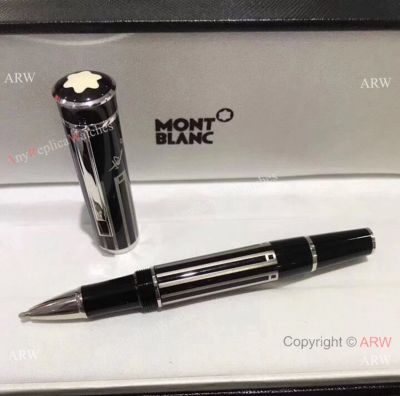 High Quality Mont blanc Thomas Mann Black&Silver Rollerball Pen